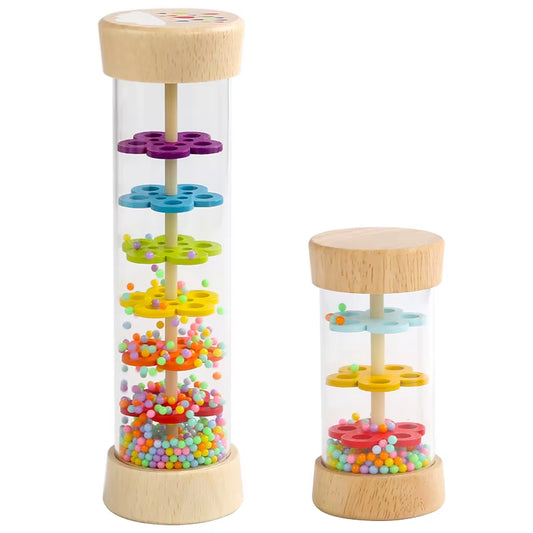 Wooden Rain Sound Pipe Simulation Rain Sound Wooden Toy Gift Hourglass Fun Music Shaker Baby Early Education Enlightenment Toys