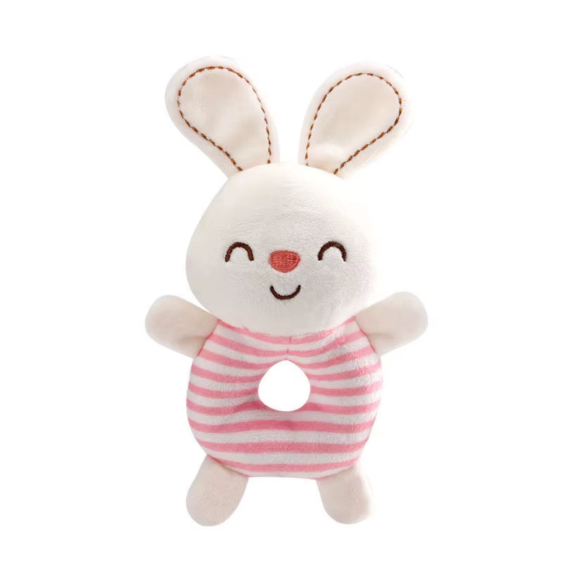 Newborn Baby Rattle Toys Cartoon Soft Animals Plush Toy Infant Hand Ring Bed Toys Baby 0-24 Months Toddler Early Educational Toy