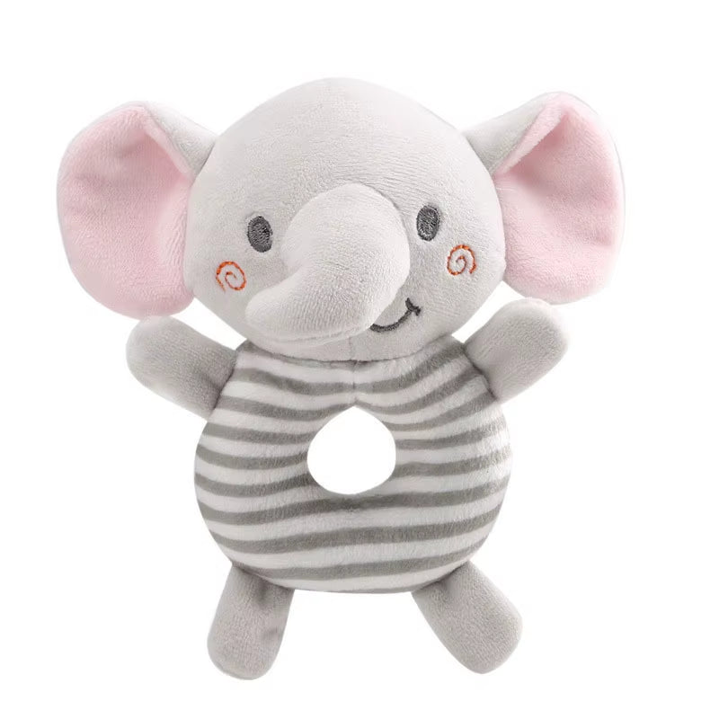 Newborn Baby Rattle Toys Cartoon Soft Animals Plush Toy Infant Hand Ring Bed Toys Baby 0-24 Months Toddler Early Educational Toy
